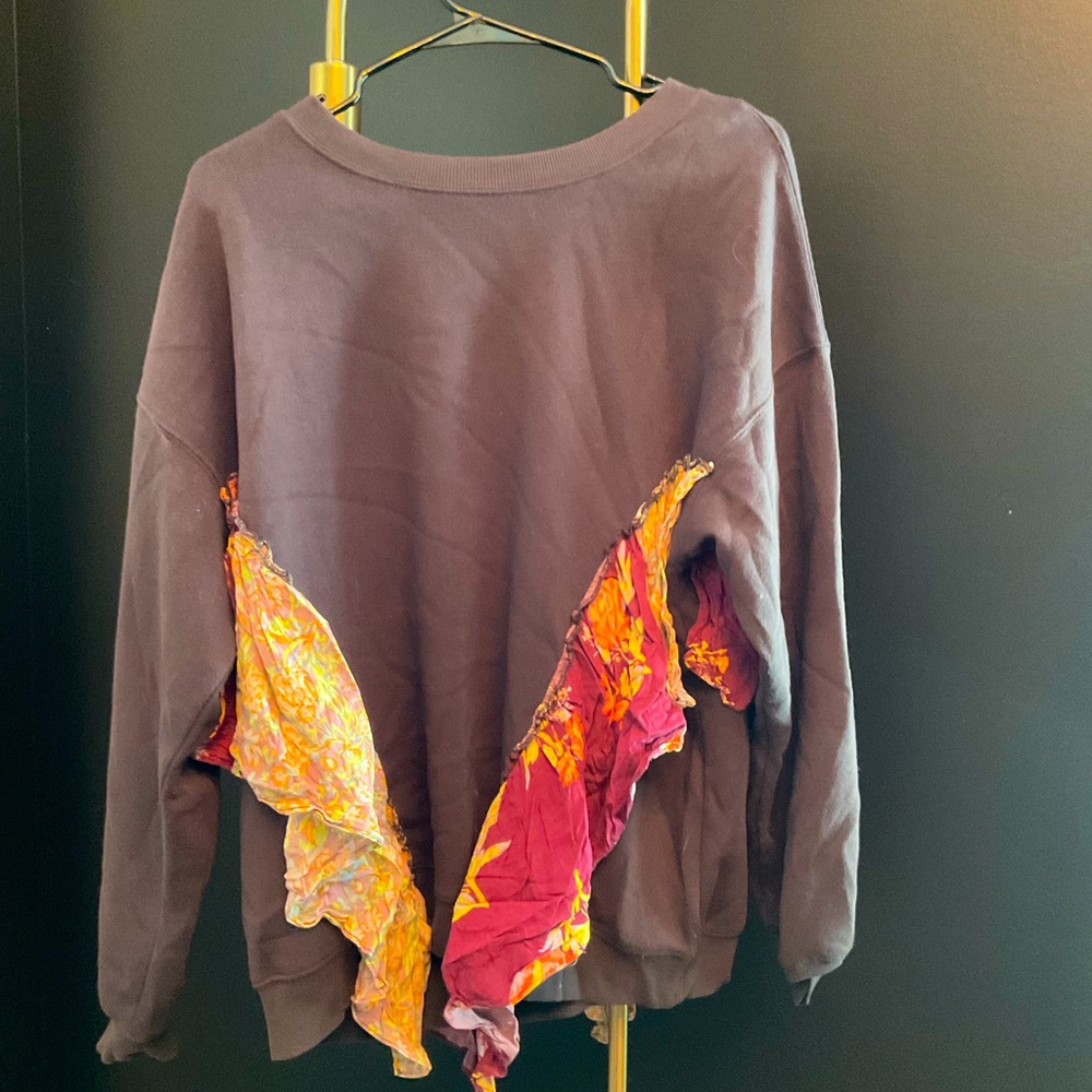 Free People Flowy Boho Crewneck Sweatshirt